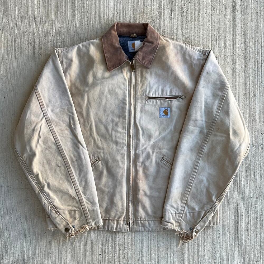 Carhartt faded brown Detroit work wear jacket